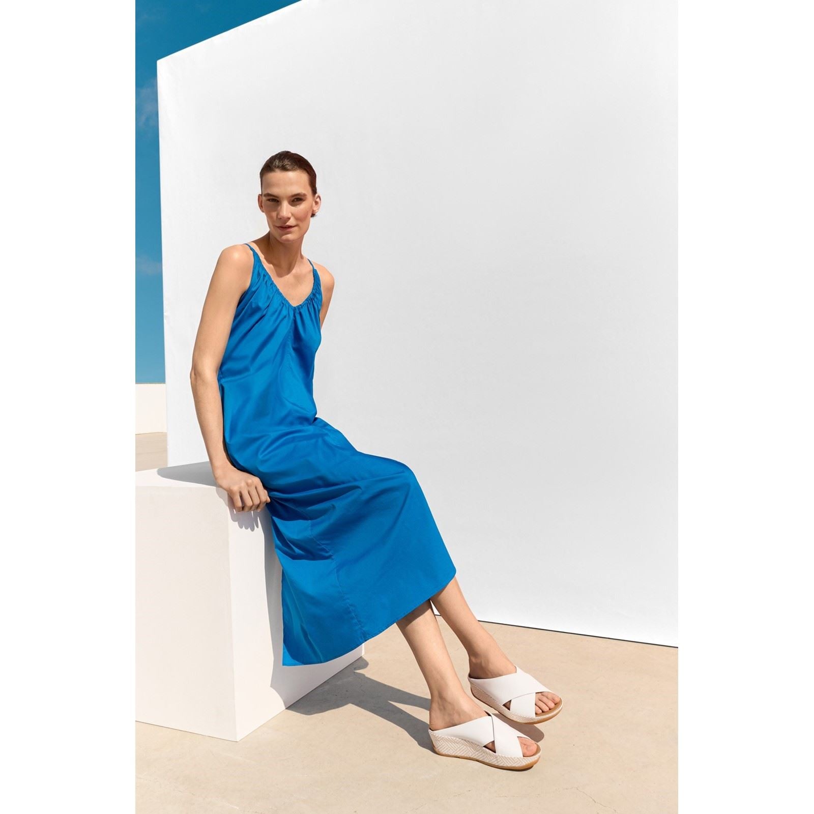 Fitflop Lulu Lux Graphic-Weave Sandales Blanches Urbaines En Cuir Pour Femmes