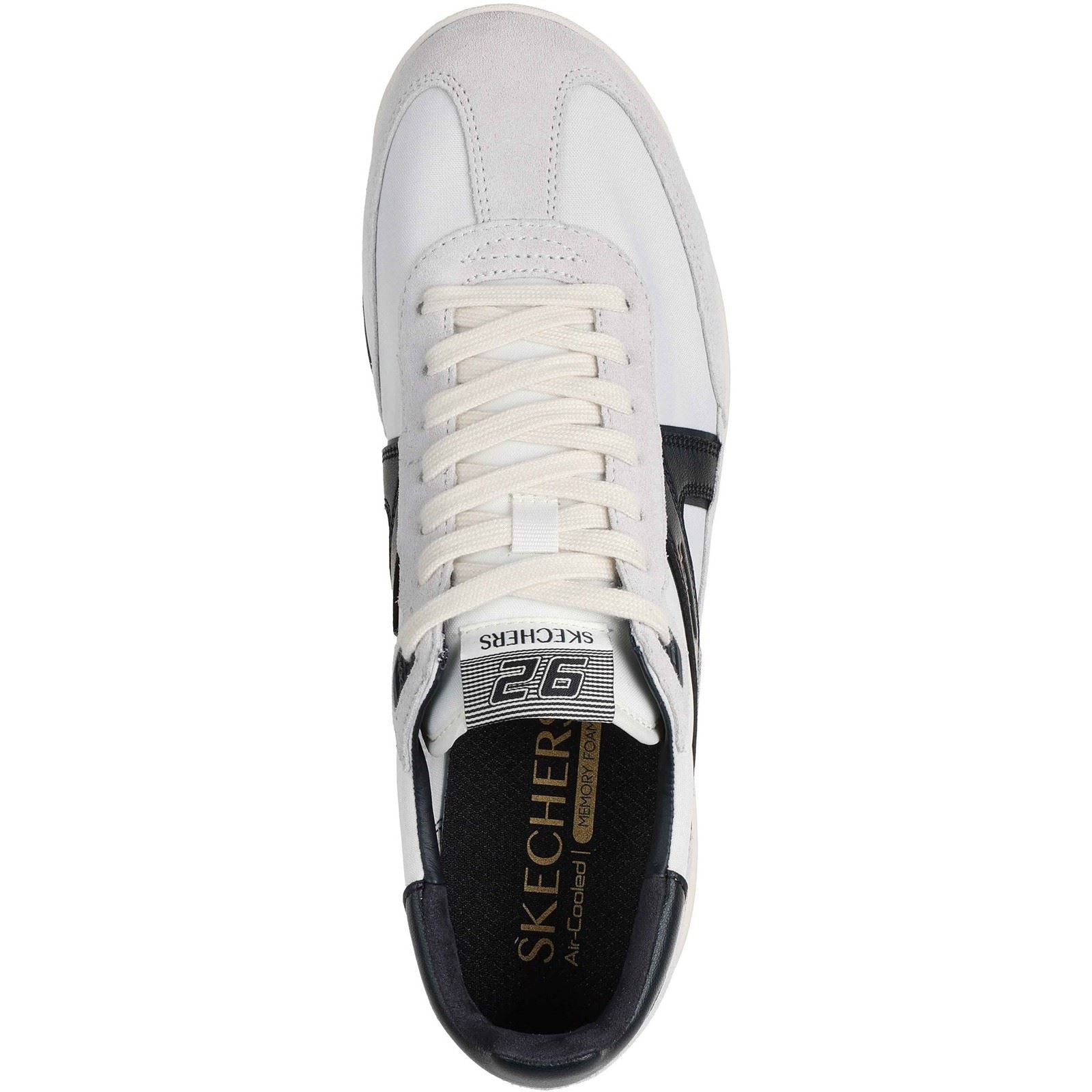 Skechers SKX 92 Spective Baskets En Cuir Pour Hommes Blanches/Noires