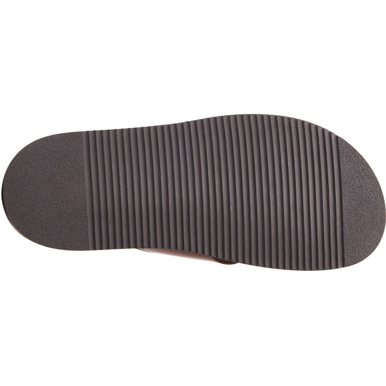 Base London Webb Sandales Homme En Cuir Marron Brûlé