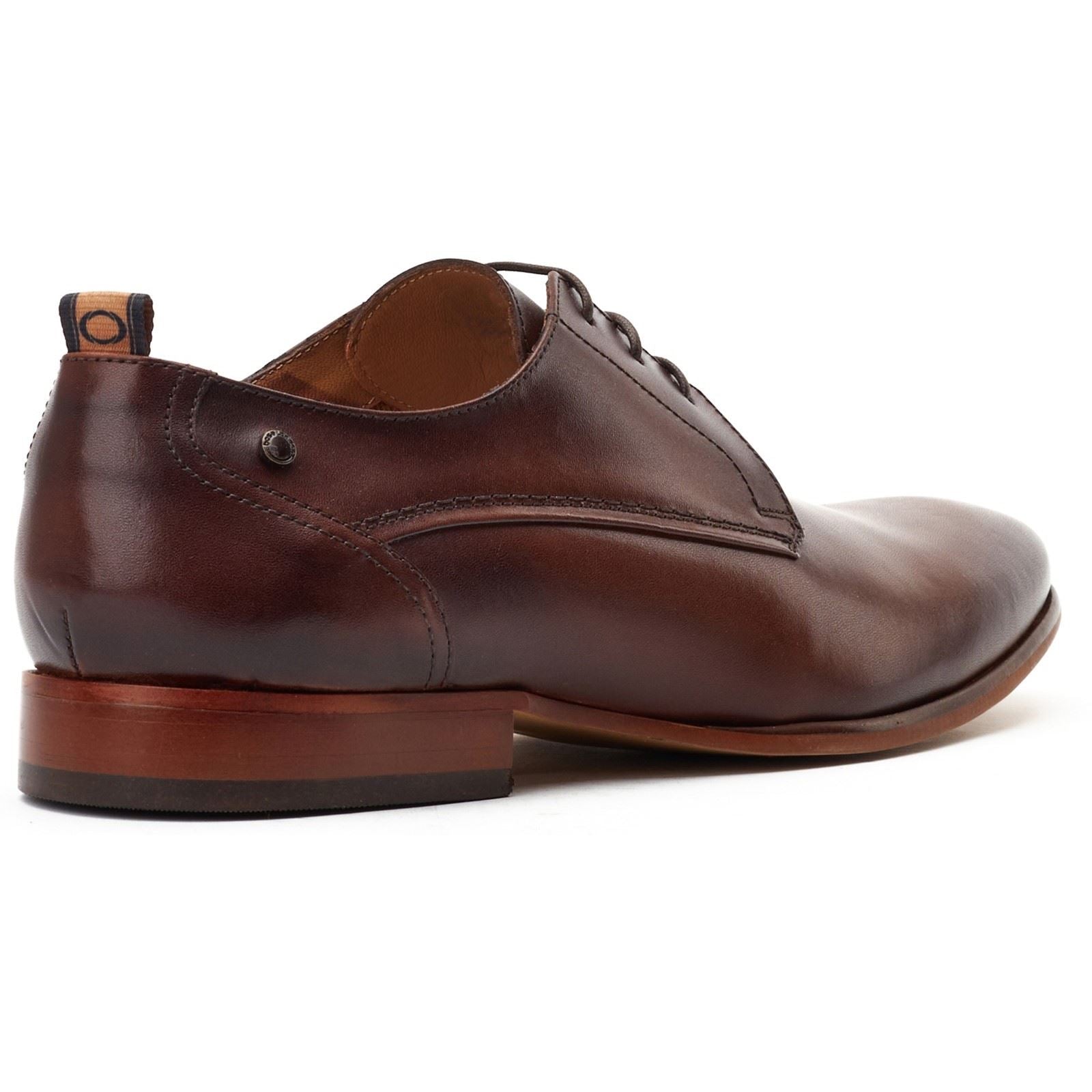 Base London Gambino Excel Chaussures À Lacets Pour Homme En Cuir Marron Brûlé