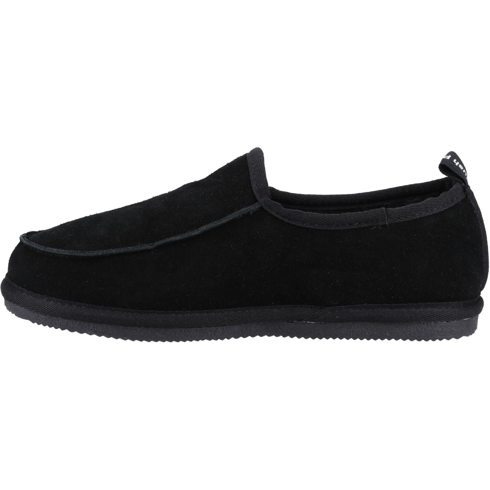 Hush Puppies Charles Chaussons Noirs Pour Hommes En Suède