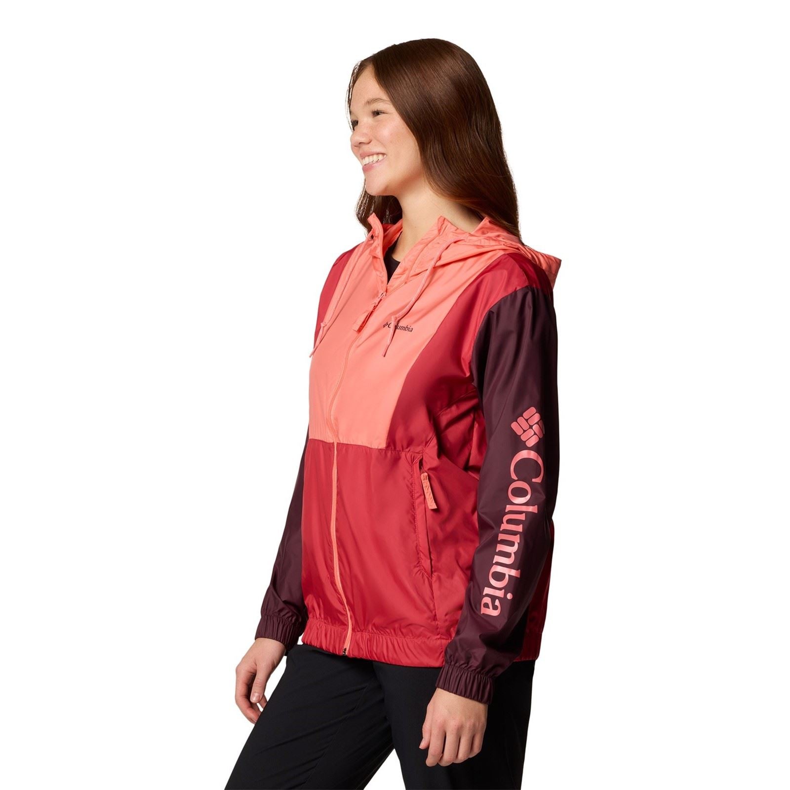 Columbia Lily Basin II Jacket Veste De Pluie Rouge Pour Femmes