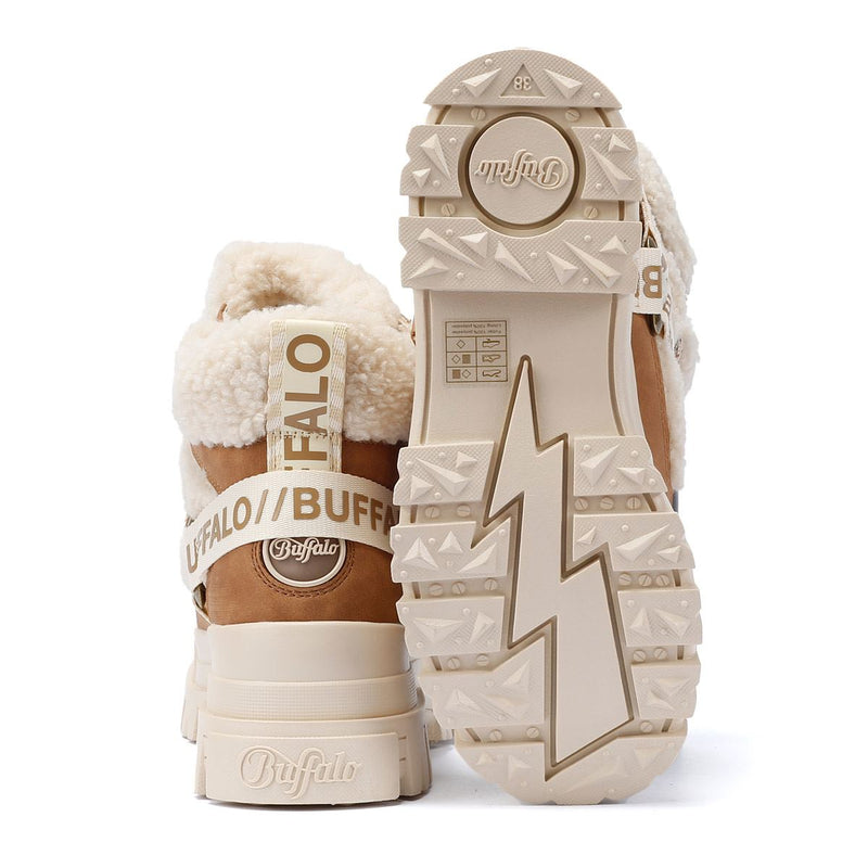 Buffalo Aspha Com Mid Warm Bottes Beige Pour Femmes