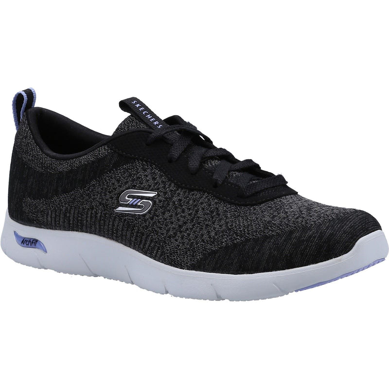 Skechers Arch Fit Refine Sneakers Pour Femme En Synthétique Noir/Blanc