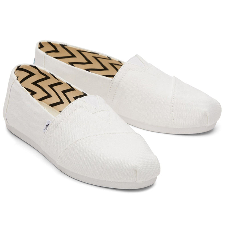 TOMS Alpargata Espadrilles Blanches Pour Femmes En 100% Coton
