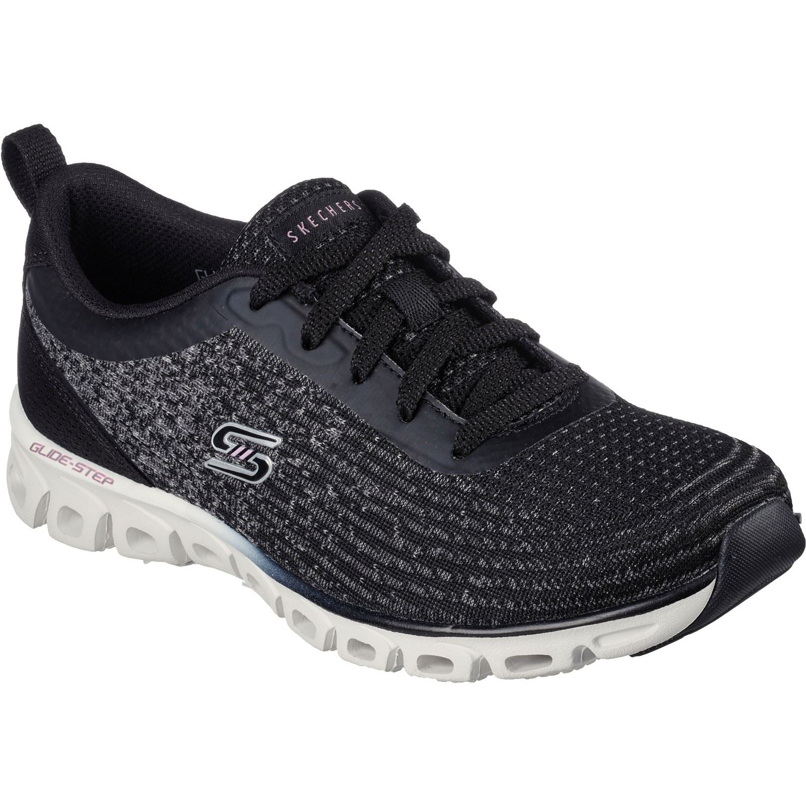 Skechers Glide-Step Head Start Sneakers Noires Pour Femmes En Textile