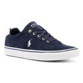 Ralph Lauren Hanford III Baskets Bleues En Cuir Pour Hommes