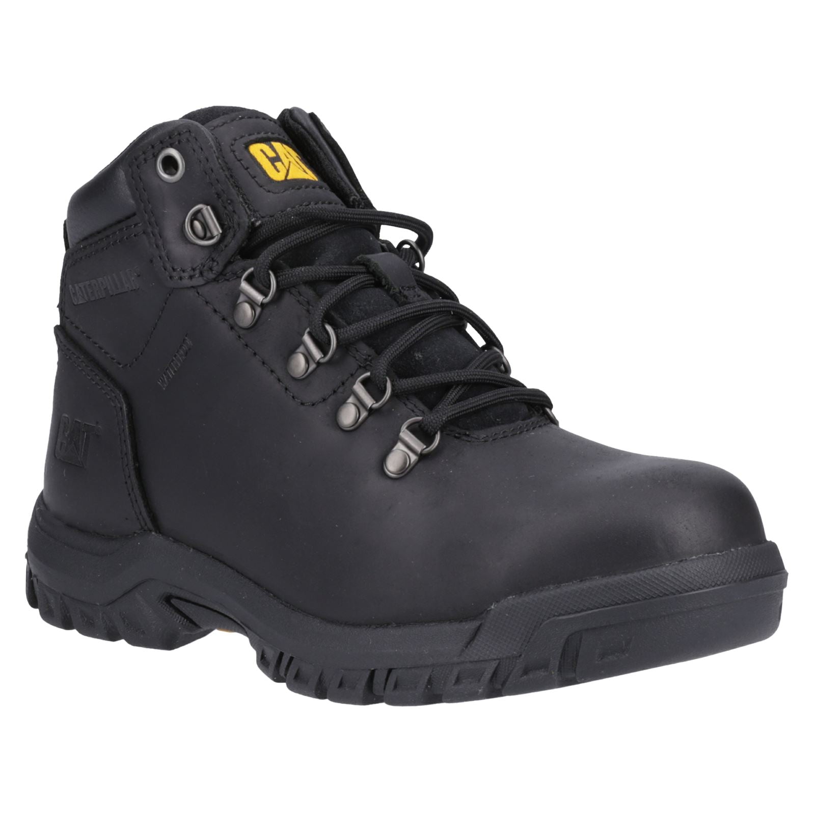 Caterpillar Bottes De Sécurité Noires En Cuir Pour Femmes Mae