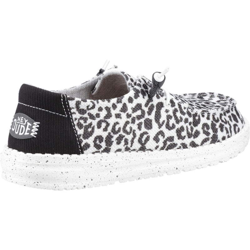 HEYDUDE Wendy Leopard Mocassins Noirs/Gris Pour Femmes