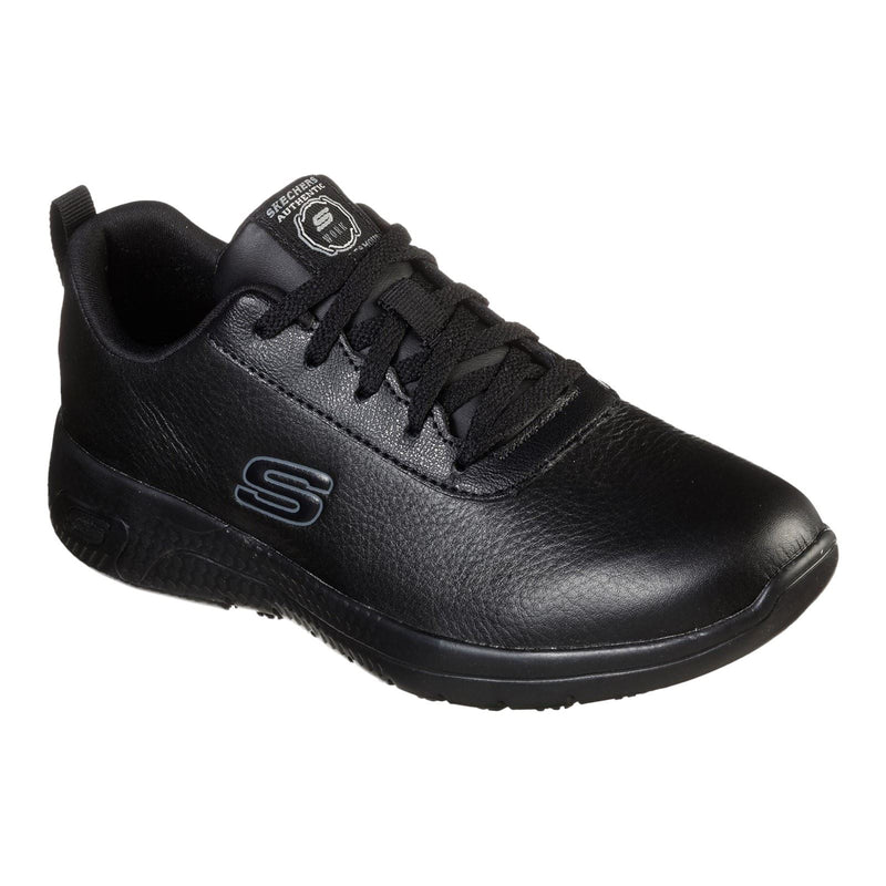 Skechers Workwear Marsing Gmina Baskets De Sécurité Noires En Cuir Pour Femmes