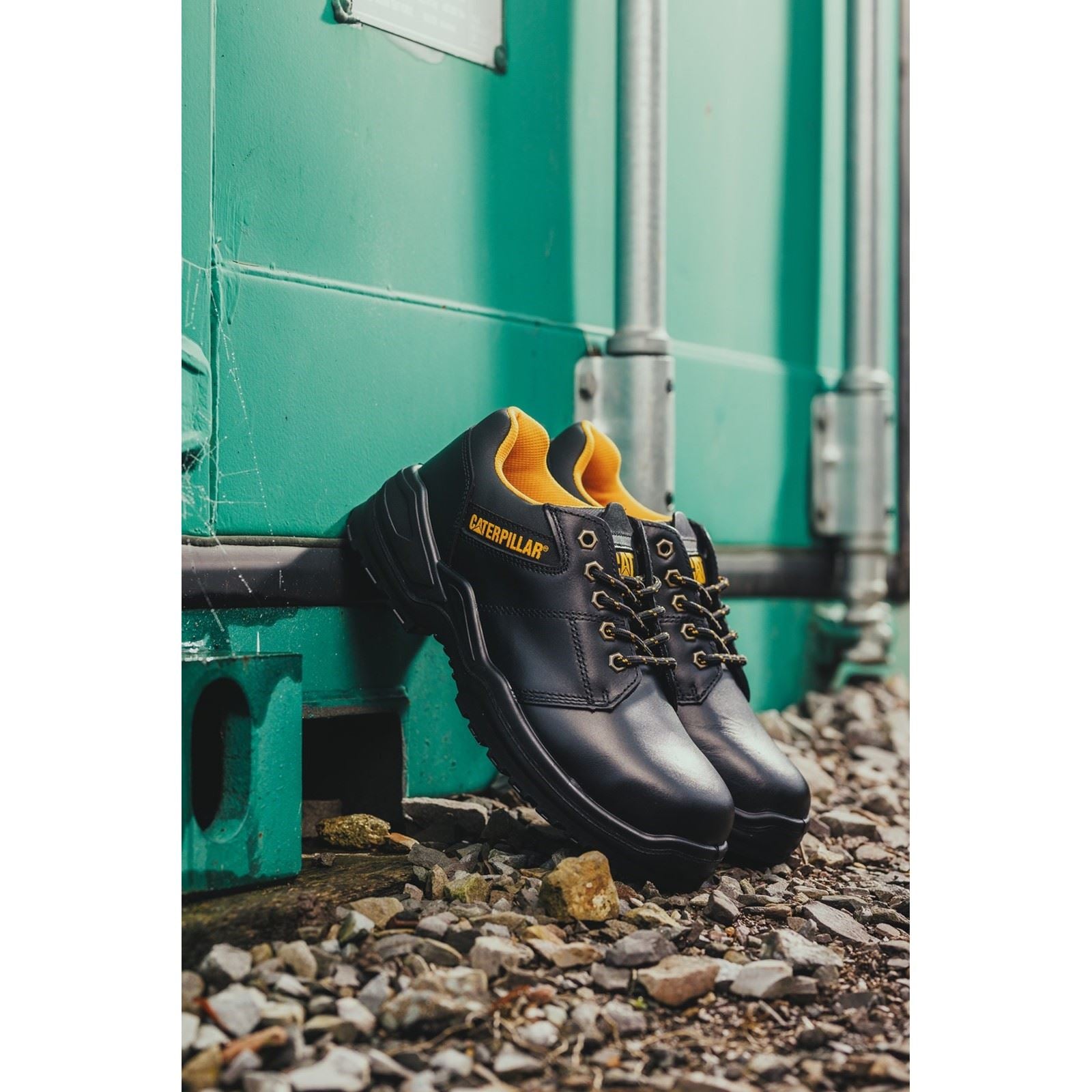 Caterpillar Chaussures De Sécurité En Cuir Noir Striver Low S3