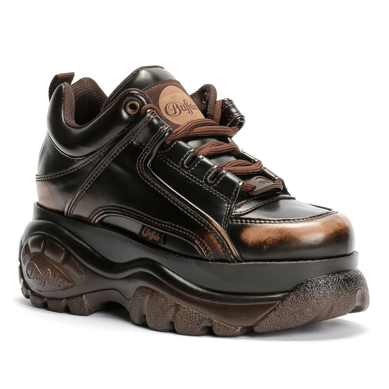 Buffalo 1339-14 Baskets Pour Femmes En Cuir Marron