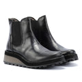 Fly London Huud Bottes Noires En Cuir Pour Femmes