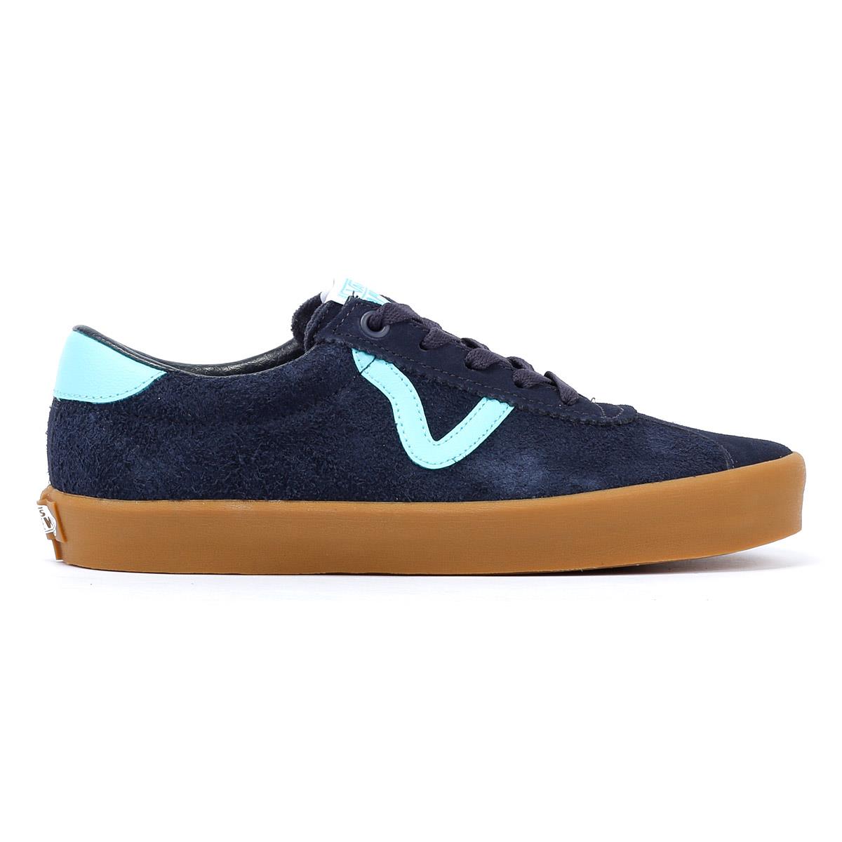 Vans Sport Low Baskets En Daim Bleu/Gomme Pour Femmes