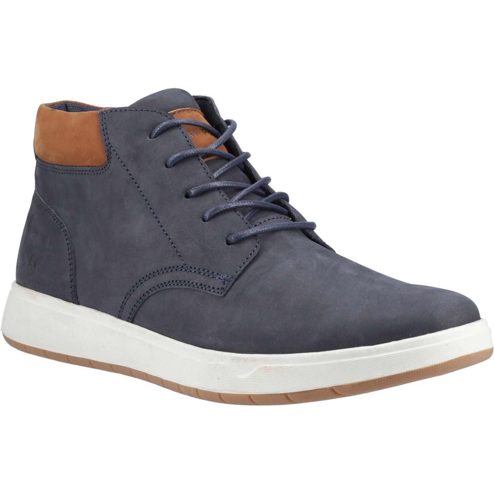 Hush Puppies Bronko Chukka Bottes En Cuir Pour Hommes En Marine
