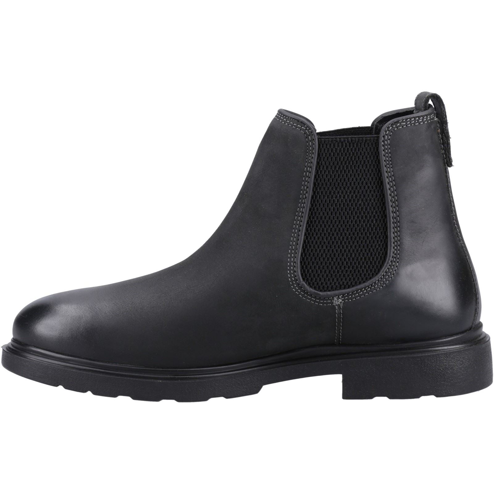 Hush Puppies Preston Chelsea Bottes Noires En Cuir Pour Hommes