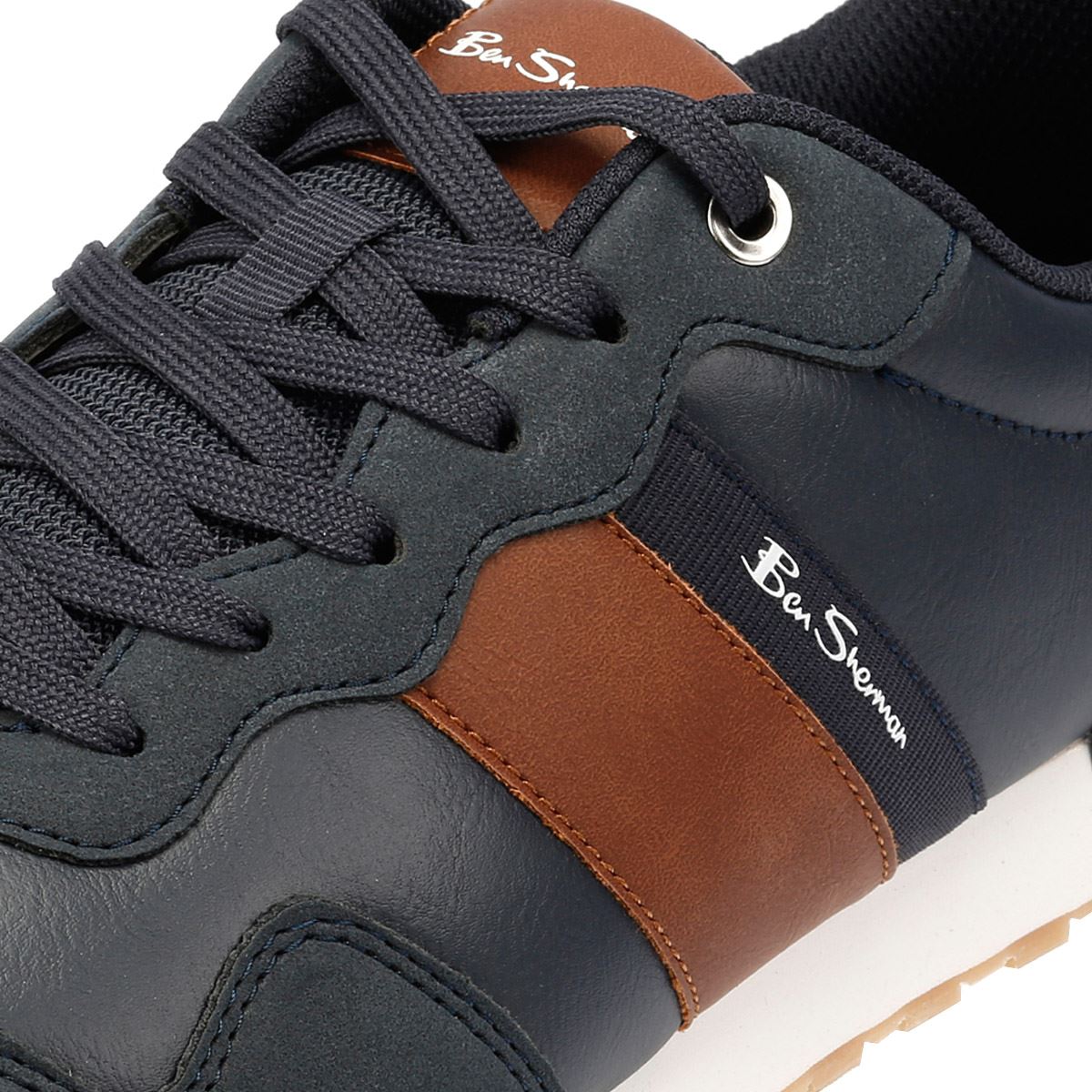 Ben Sherman Owen Retro Baskets Bleues Pour Hommes