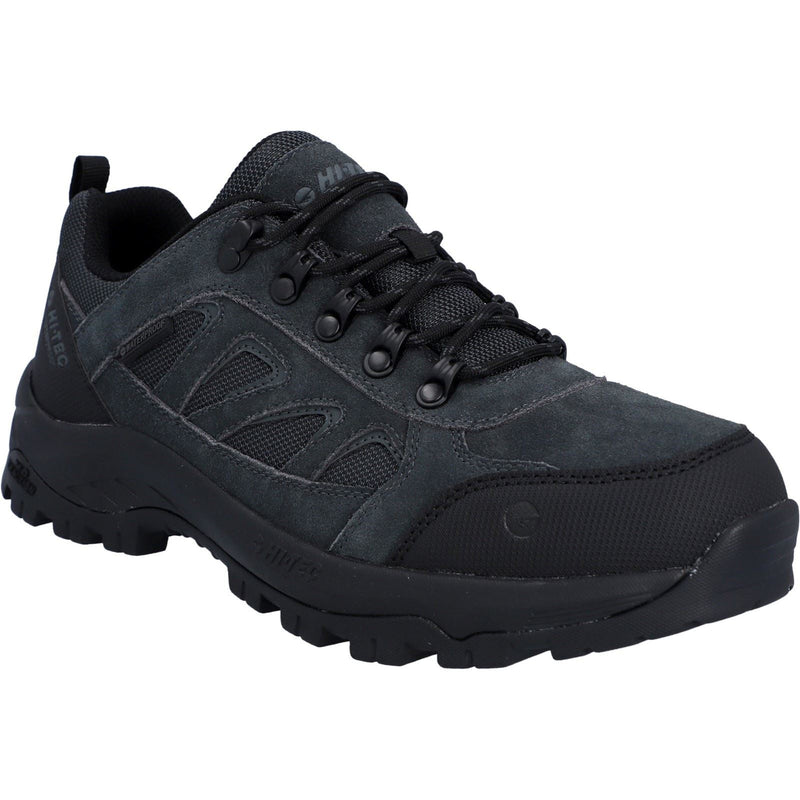 Hi-Tec Bandera Expedition Low Chaussures De Randonnée Pour Hommes En Cuir Gris Foncé/noir