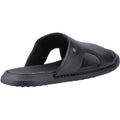 Hush Puppies Callum Slide Sandales Noires Pour Hommes En Cuir