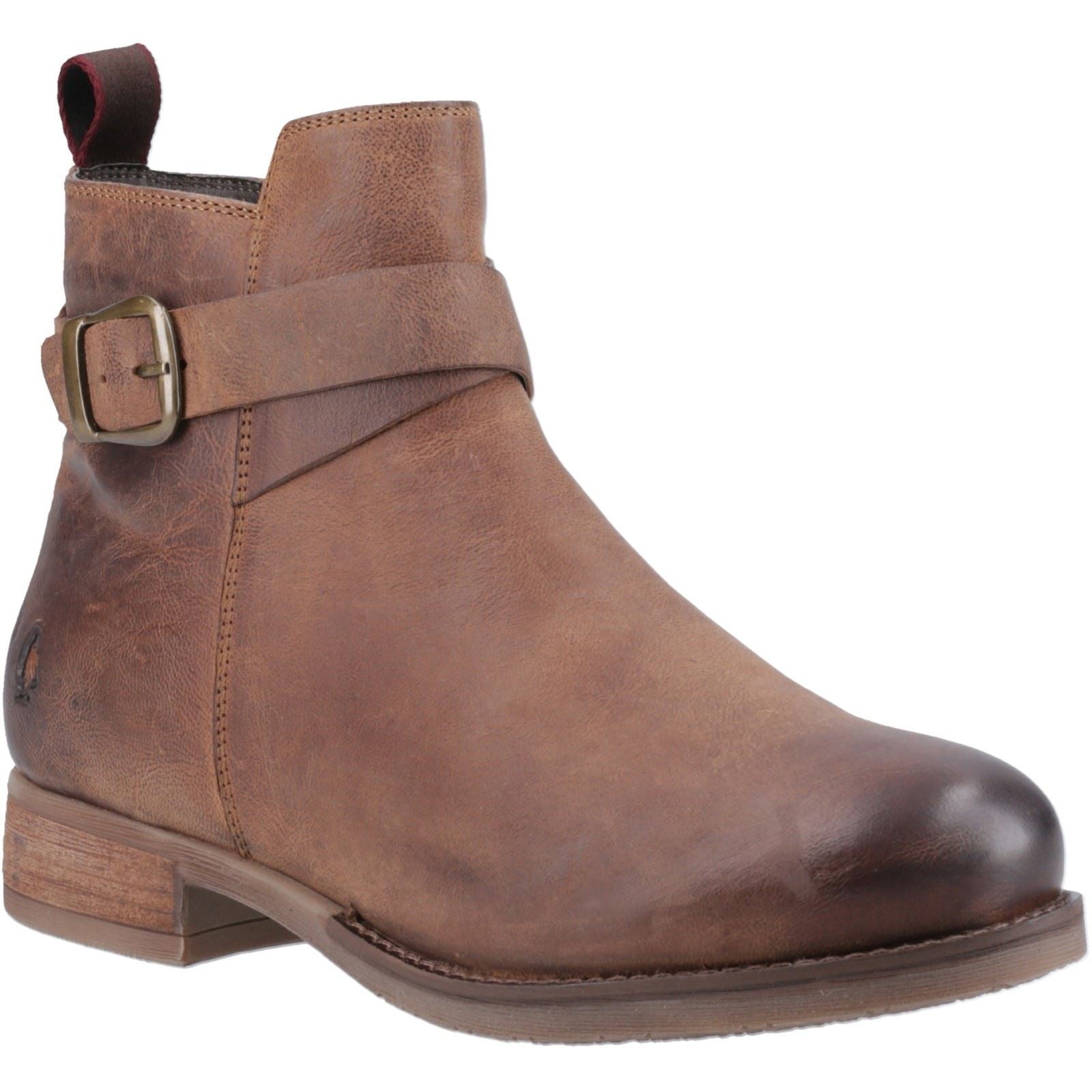 Hush Puppies Elise Bottes En Cuir Marron Pour Femmes