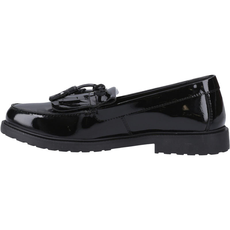 Hush Puppies Verity Kiltie Mocassins Noirs Pour Femmes En Cuir