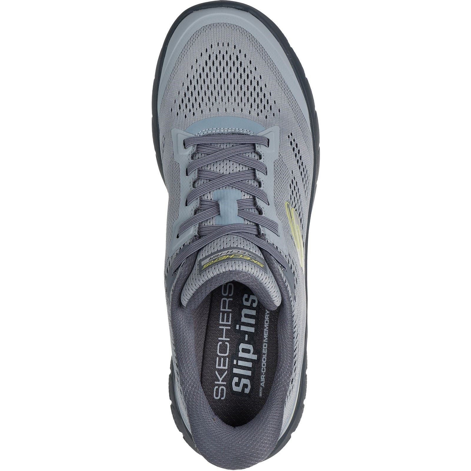Skechers Skech-Air Summits Baskets En Textile Pour Hommes Charbon/Citron Vert