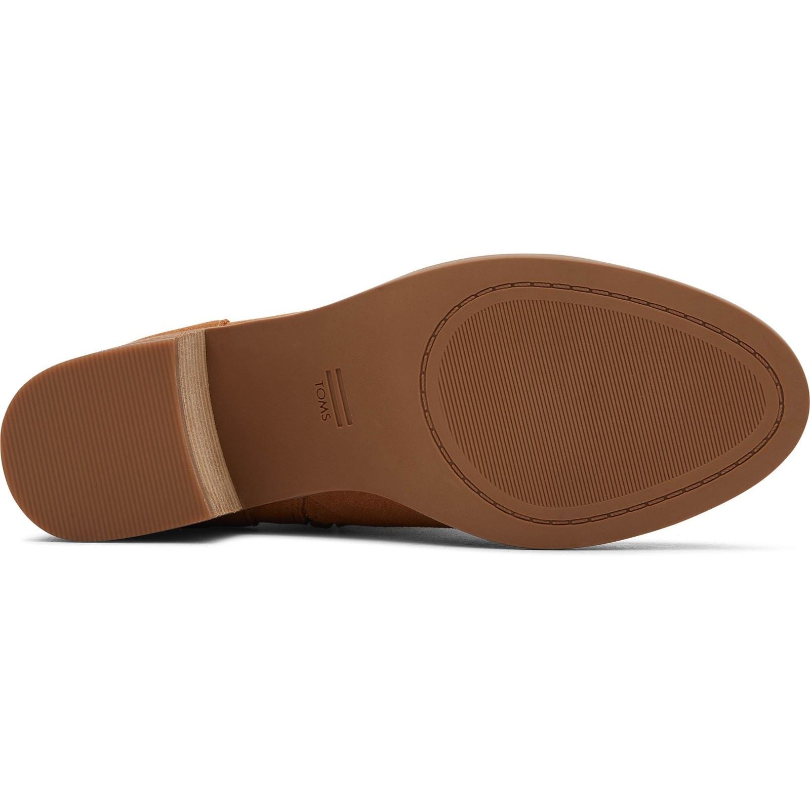 TOMS Evelyn Bottines À Talons En Cuir Pour Femmes Tan