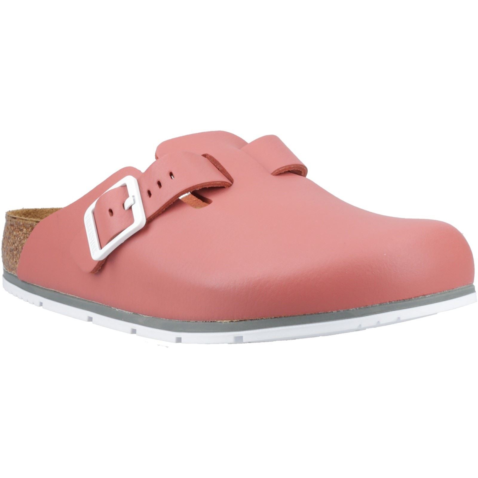 Birkenstock Boston Pro Mules En Cuir Pour Femmes Mars