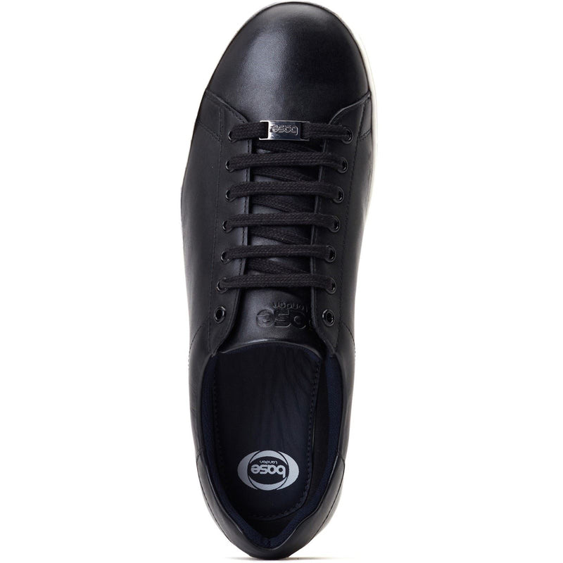 Base London Tucker Baskets Noires En Cuir Pour Hommes