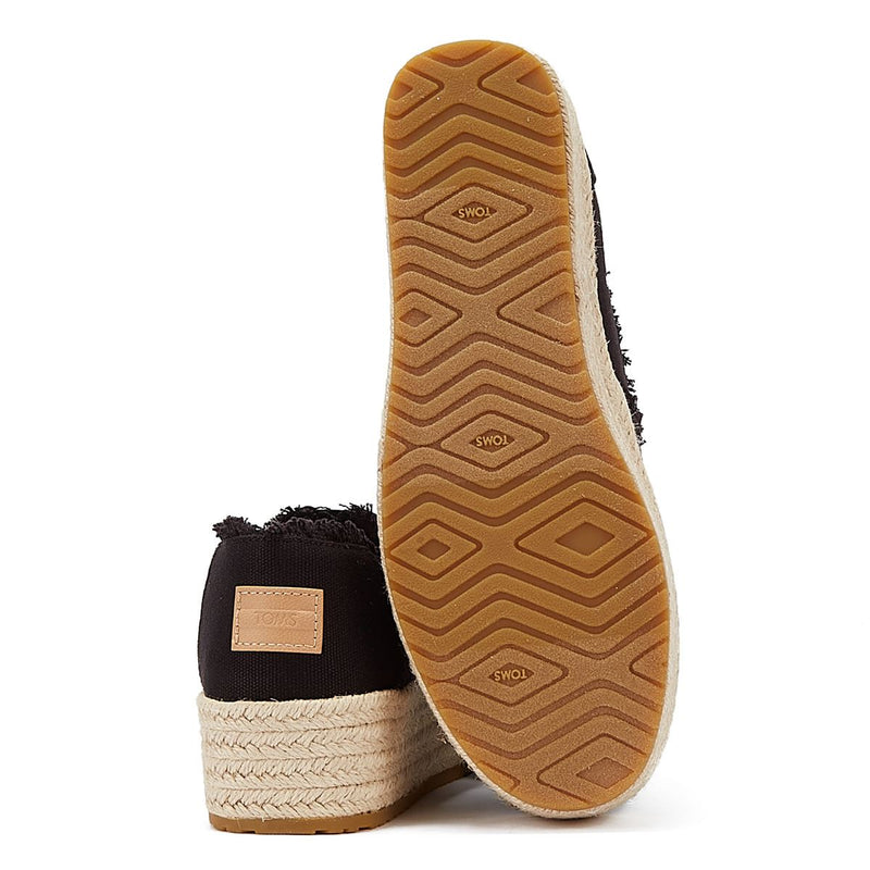 TOMS Canvas Valencia Femmes Black Espadrilles