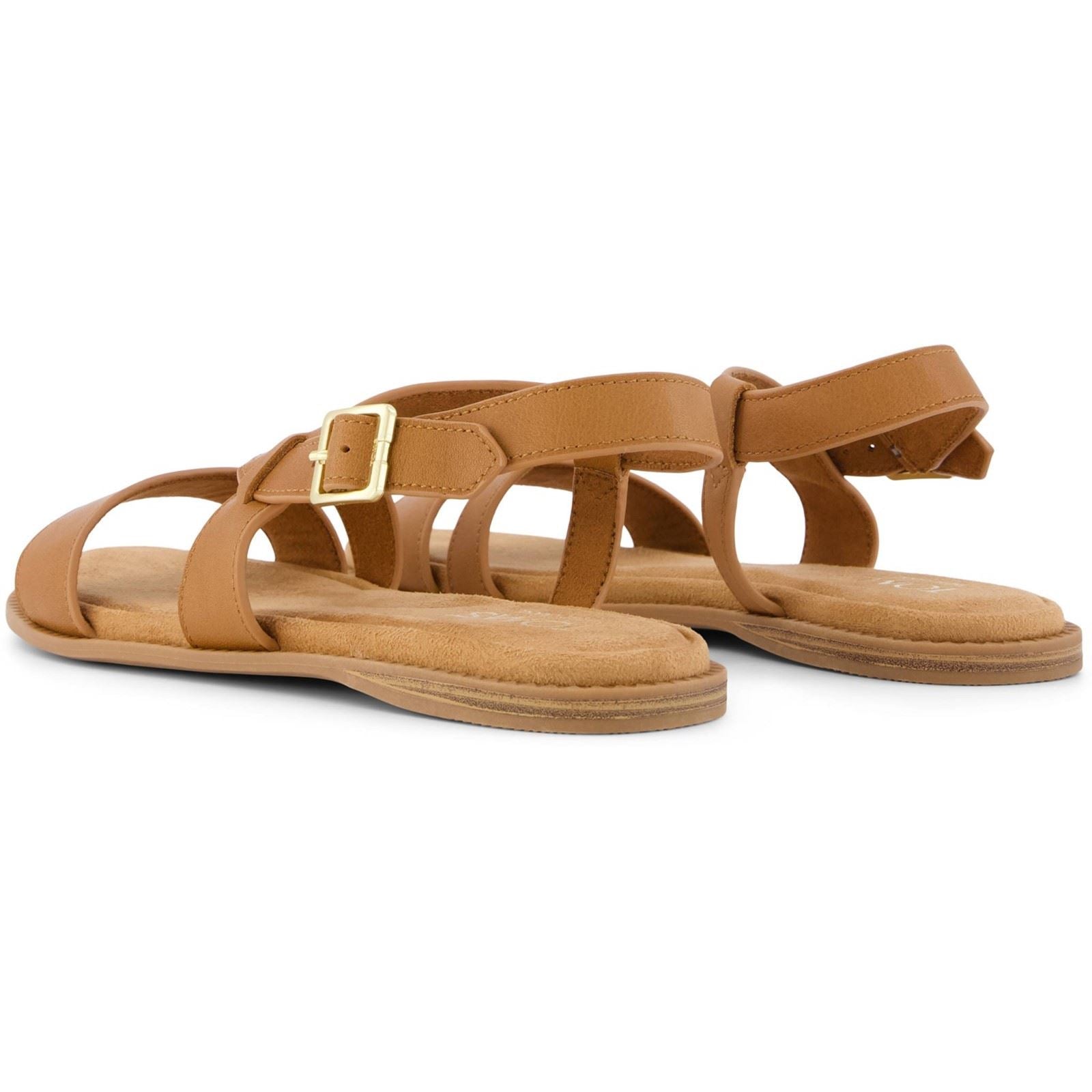 TOMS Mar Sandales En Cuir Pour Femmes Brown Sugar