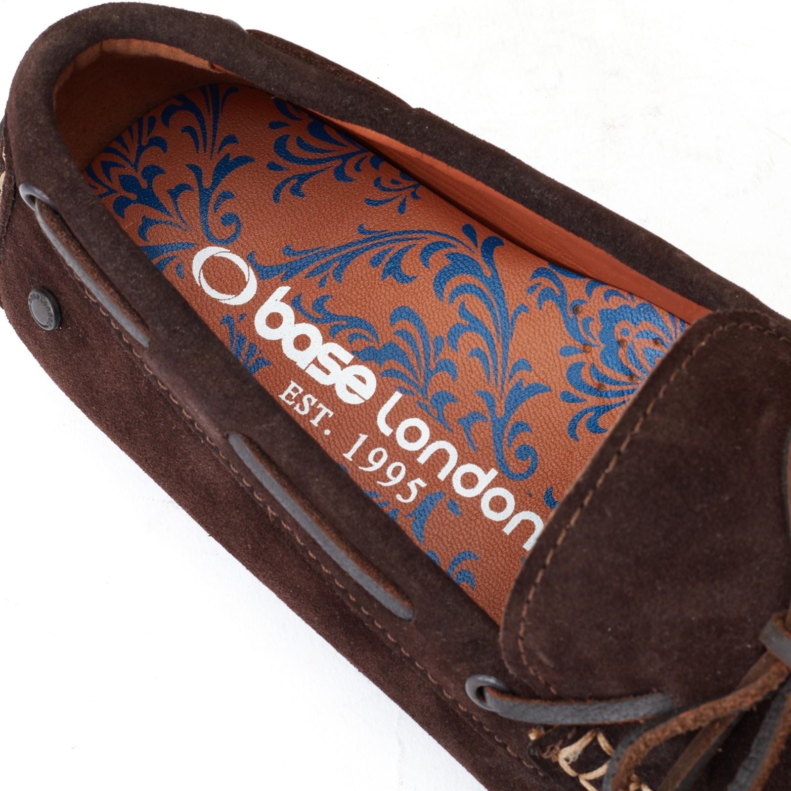 Base London Brooks Mocassins En Cuir Pour Hommes Brun Brûlé