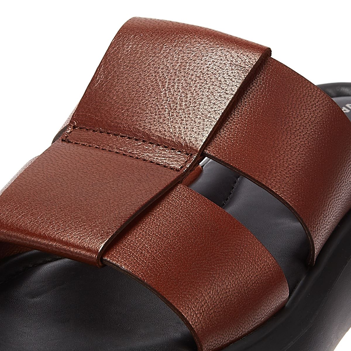 Vagabond Blenda Fish Mule en cuir Cognac Sandales pour femmes marron