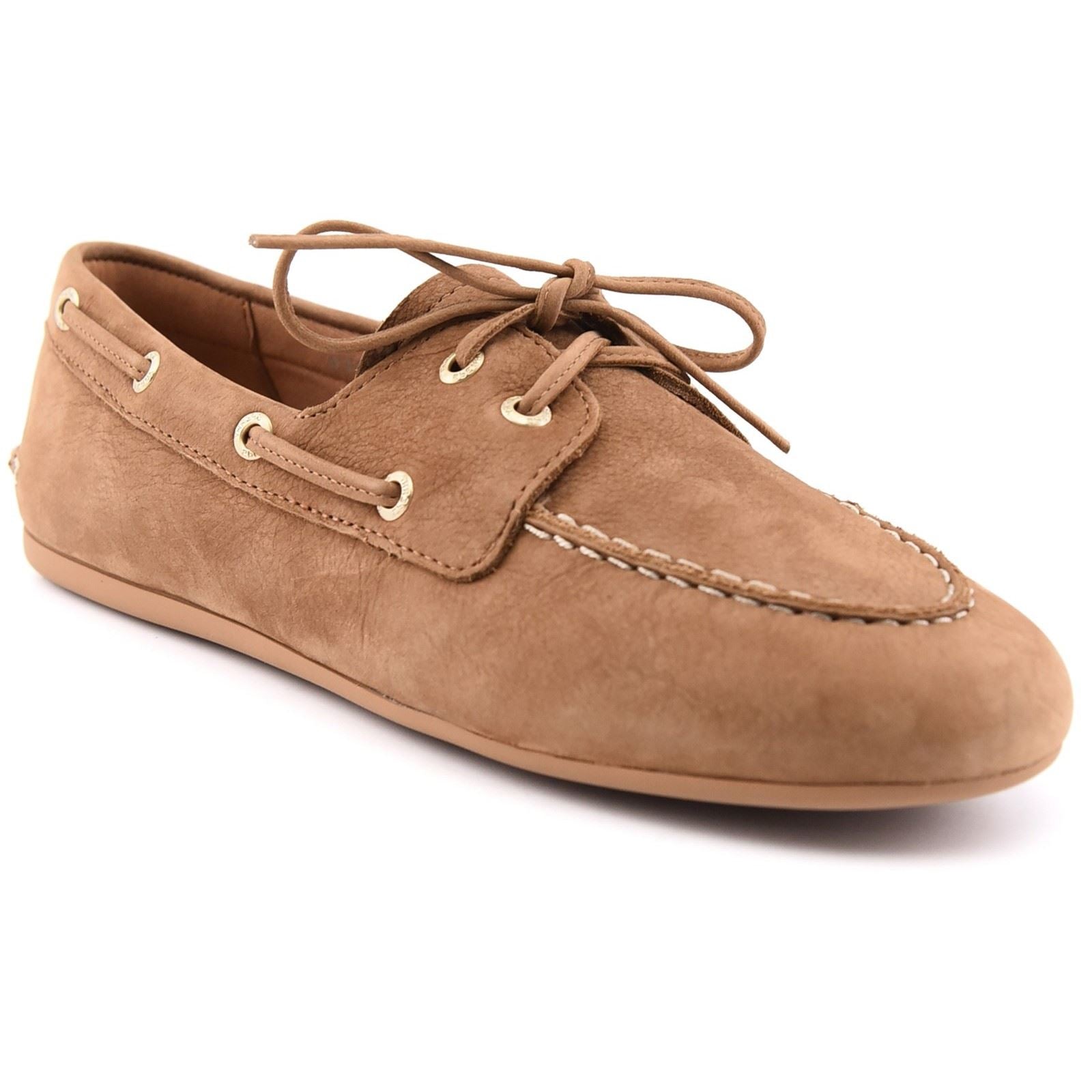 Sperry Slim Boat Chaussures Bateau En Cuir Pour Femmes Couleur Tan