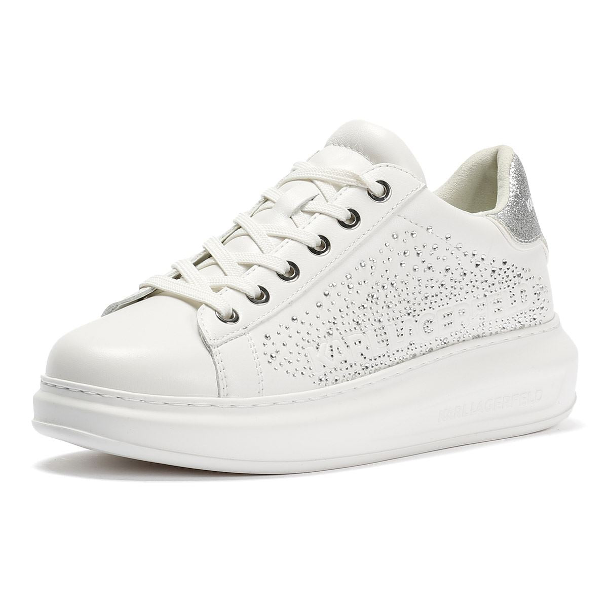 Karl Lagerfeld Kapri Konstellation Baskets Blanches En Cuir Pour Femmes