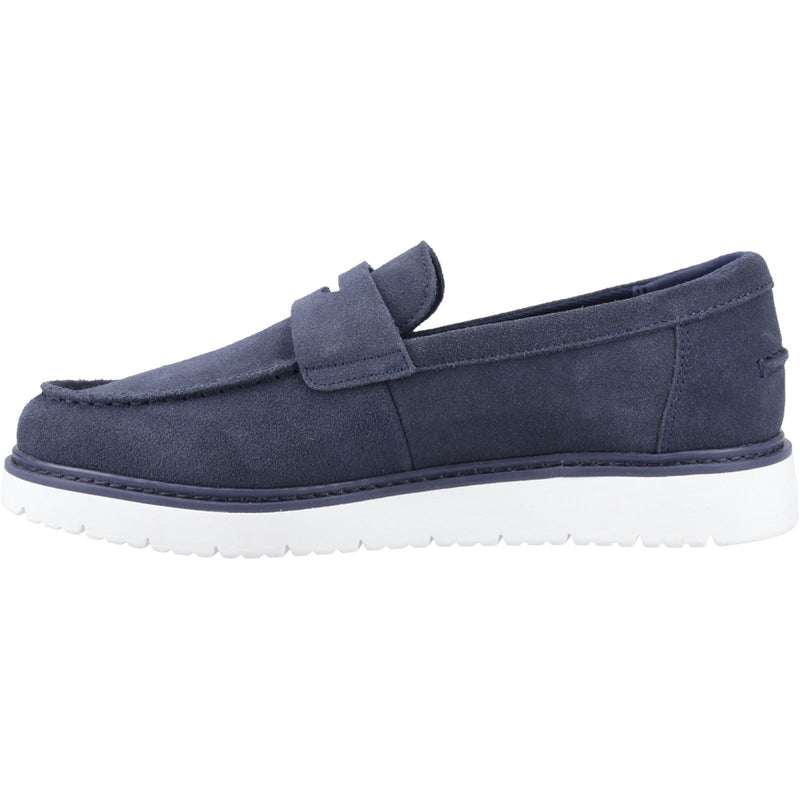 TOMS Navi TRVL LITE Havana Chaussures Bateau En Cuir Pour Homme, Bleu Marine