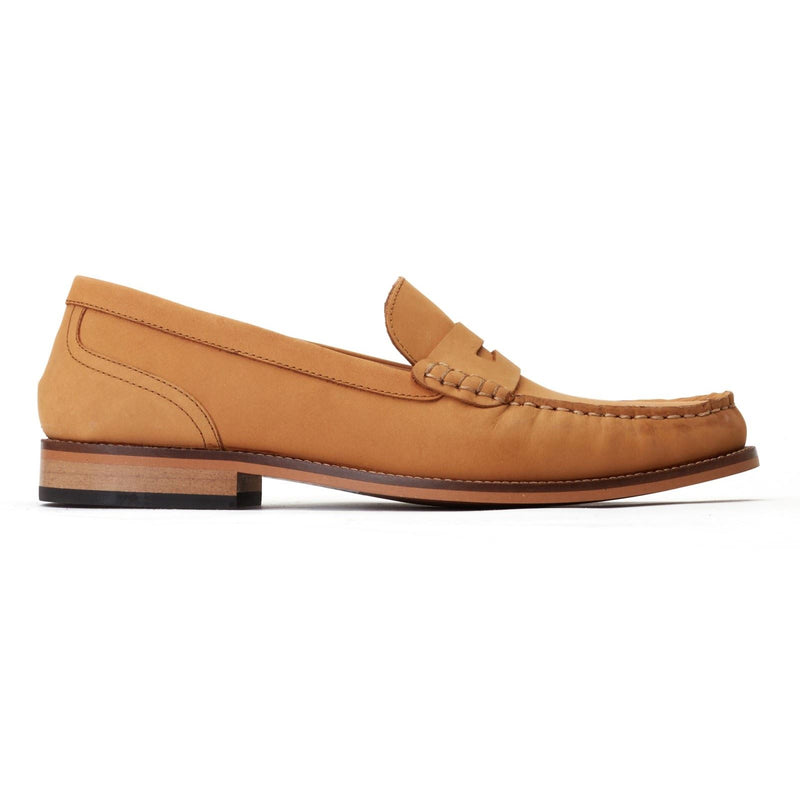 Base London Garfield Chaussures Loafers Homme En Cuir Brûlé Tan