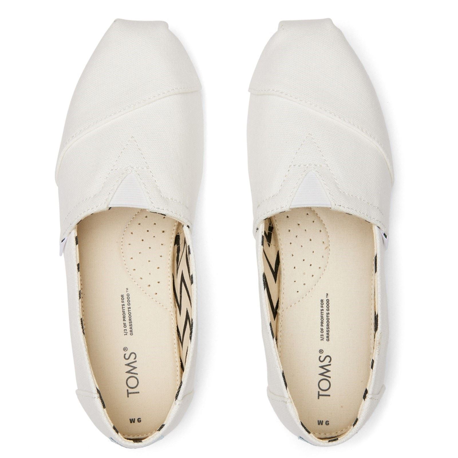 TOMS Alpargata Espadrilles Blanches Pour Femmes En 100% Coton