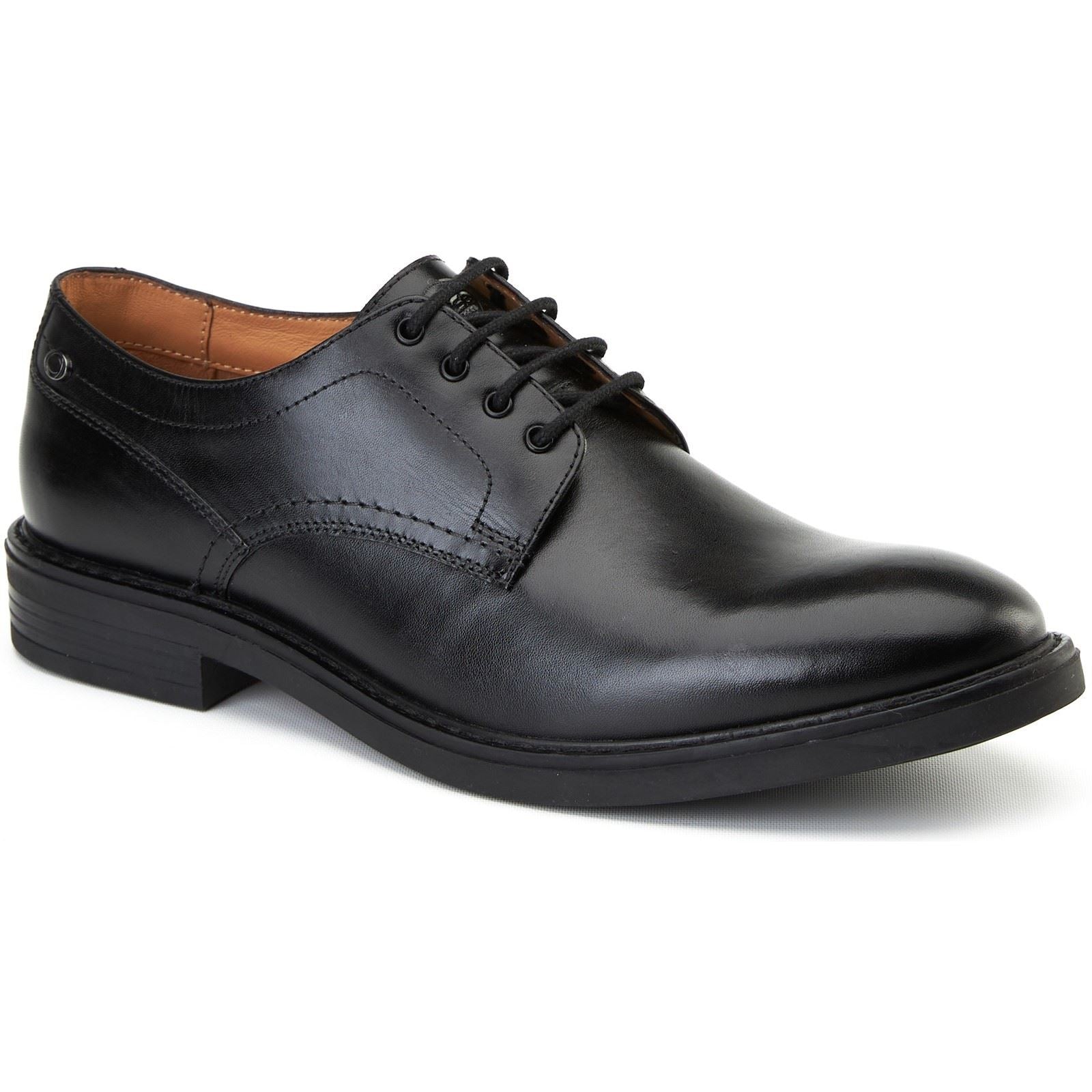 Base London Durham Chaussures En Cuir Noir À Lacets Pour Hommes