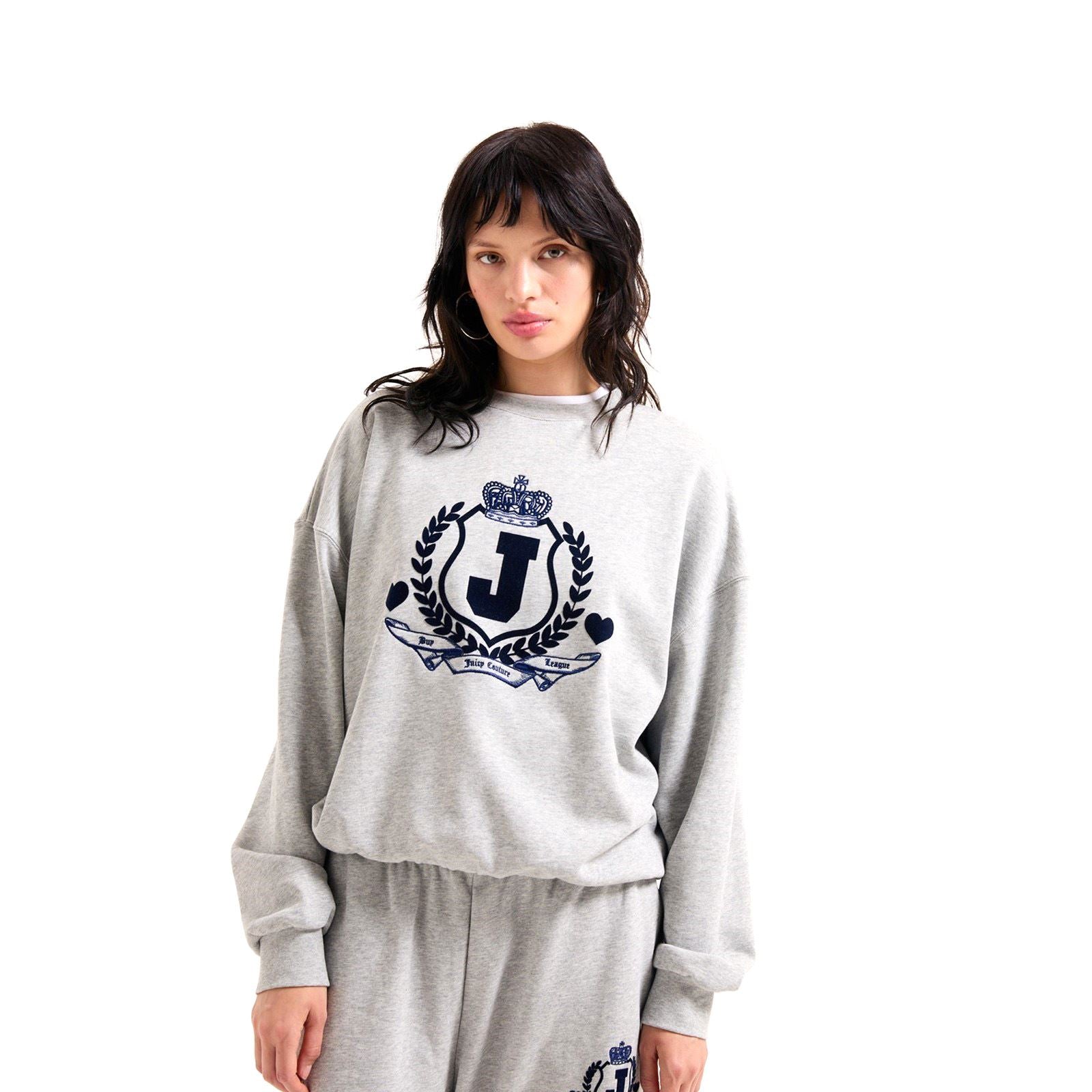 Juicy Couture Venice Sweatshirt En Coton Pour Femme Argenté