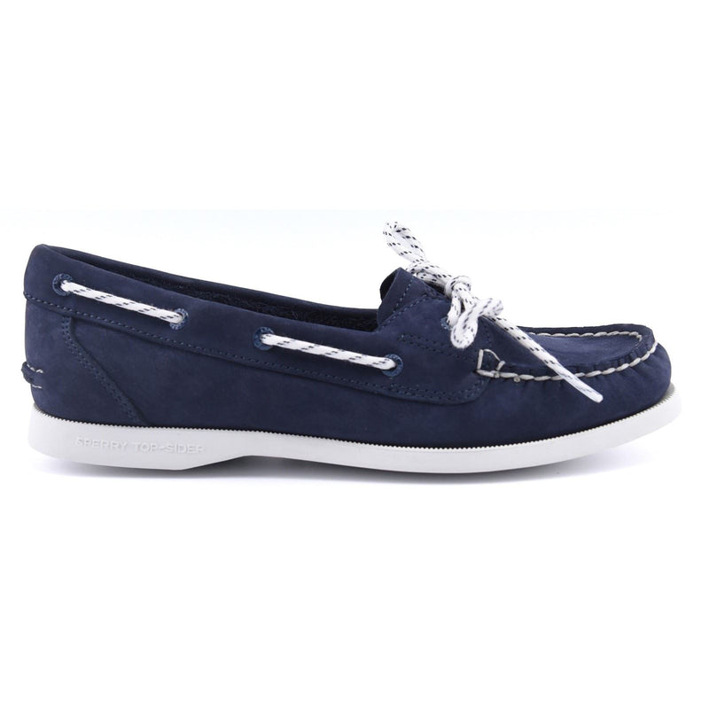 Sperry Authentic 1 Eye Chaussures Bateau En Cuir Pour Femmes En Bleu Marine