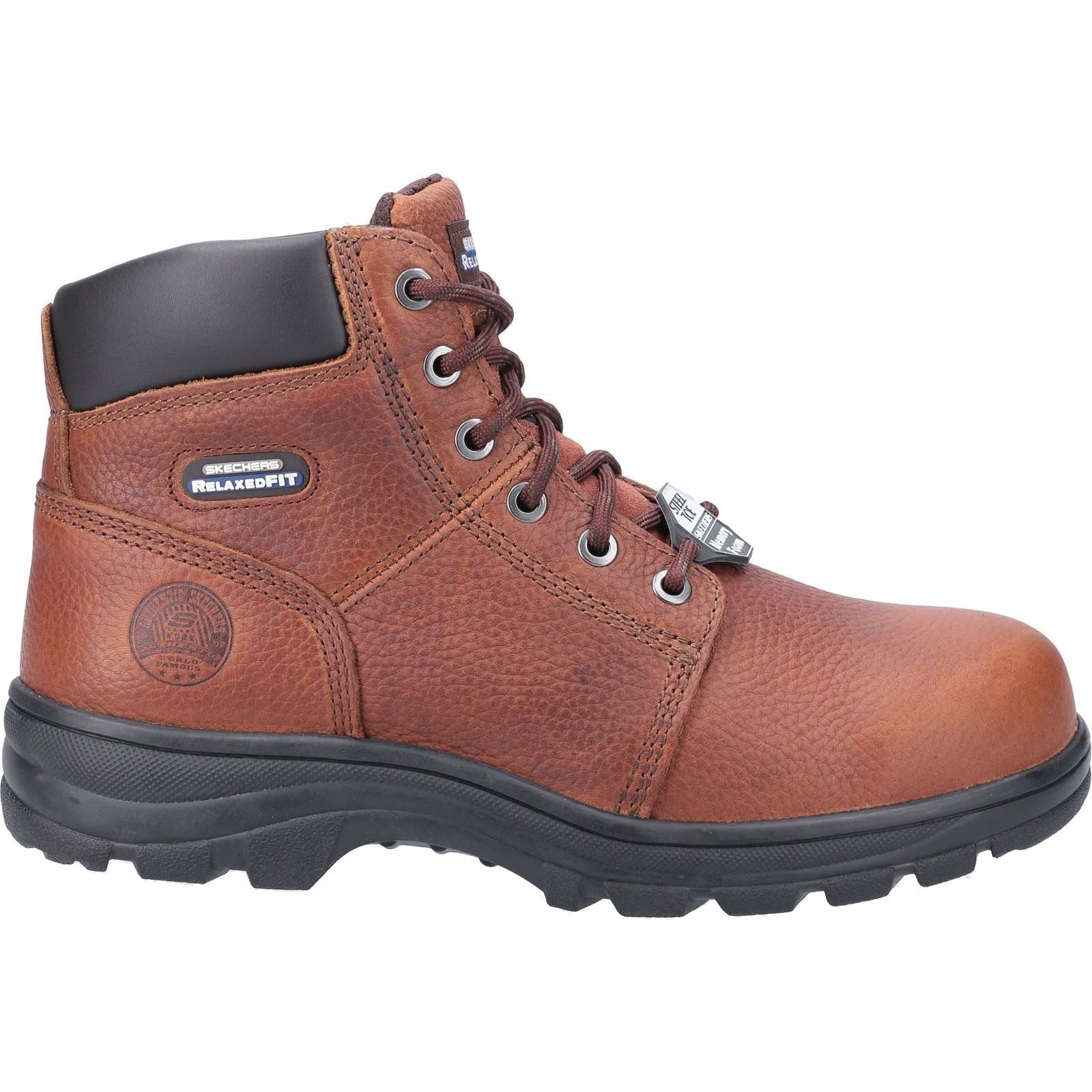 Skechers Workwear Workshire Bottes De Sécurité En Cuir Pour Hommes Marron