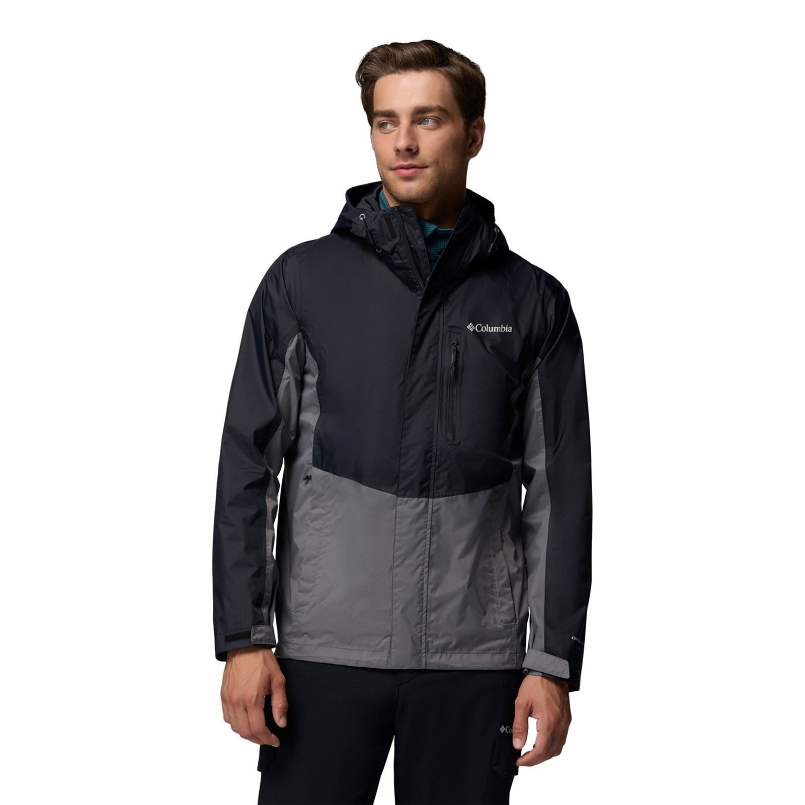 Columbia Pouring Adventure III Jacket Veste De Pluie Noire Pour Hommes