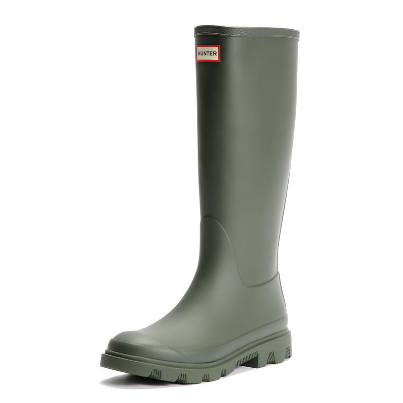 Hunter Downpour Tall Bottes En Caoutchouc Vertes Pour Femmes