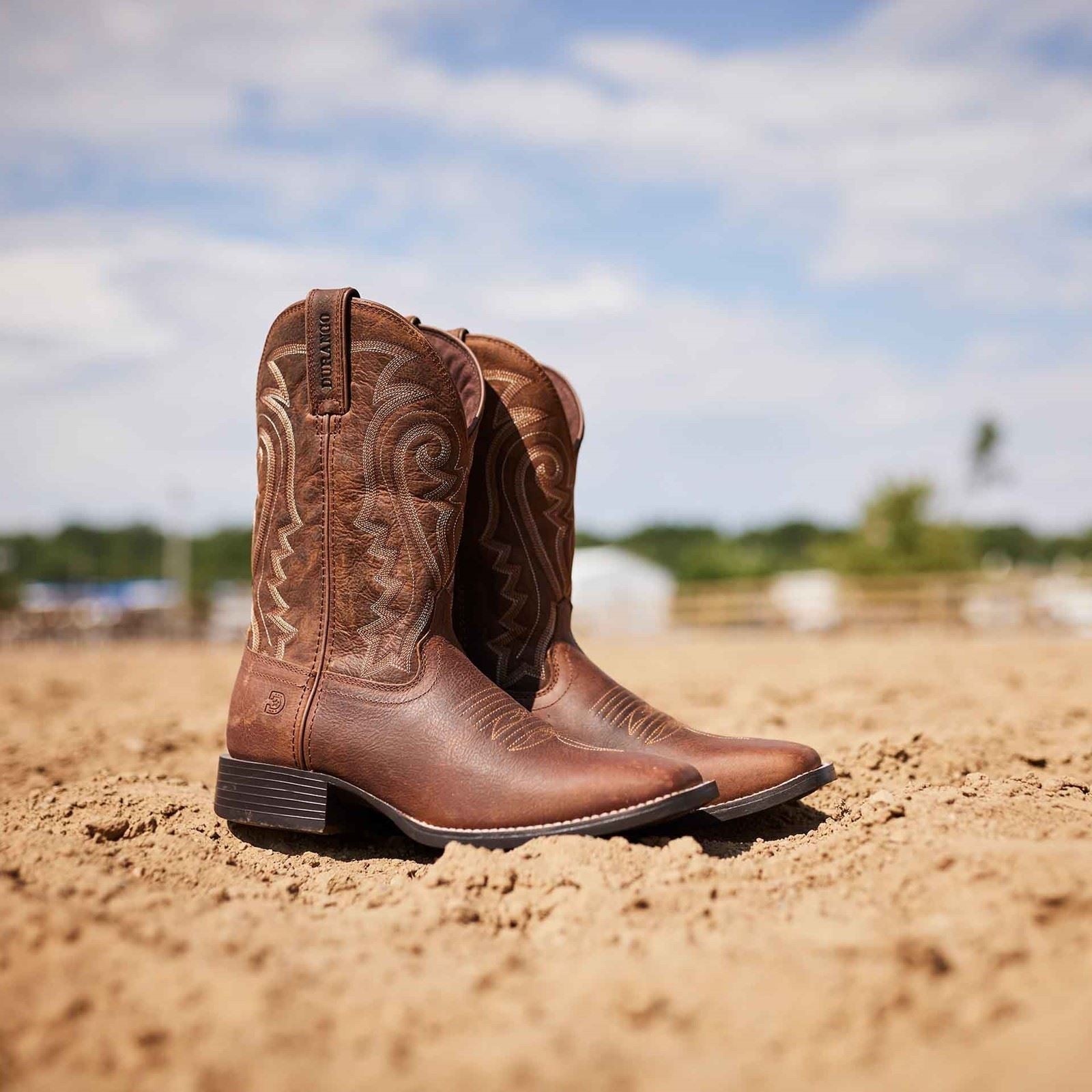 Durango Westward Bottes Hommes En Cuir Marron Prairie