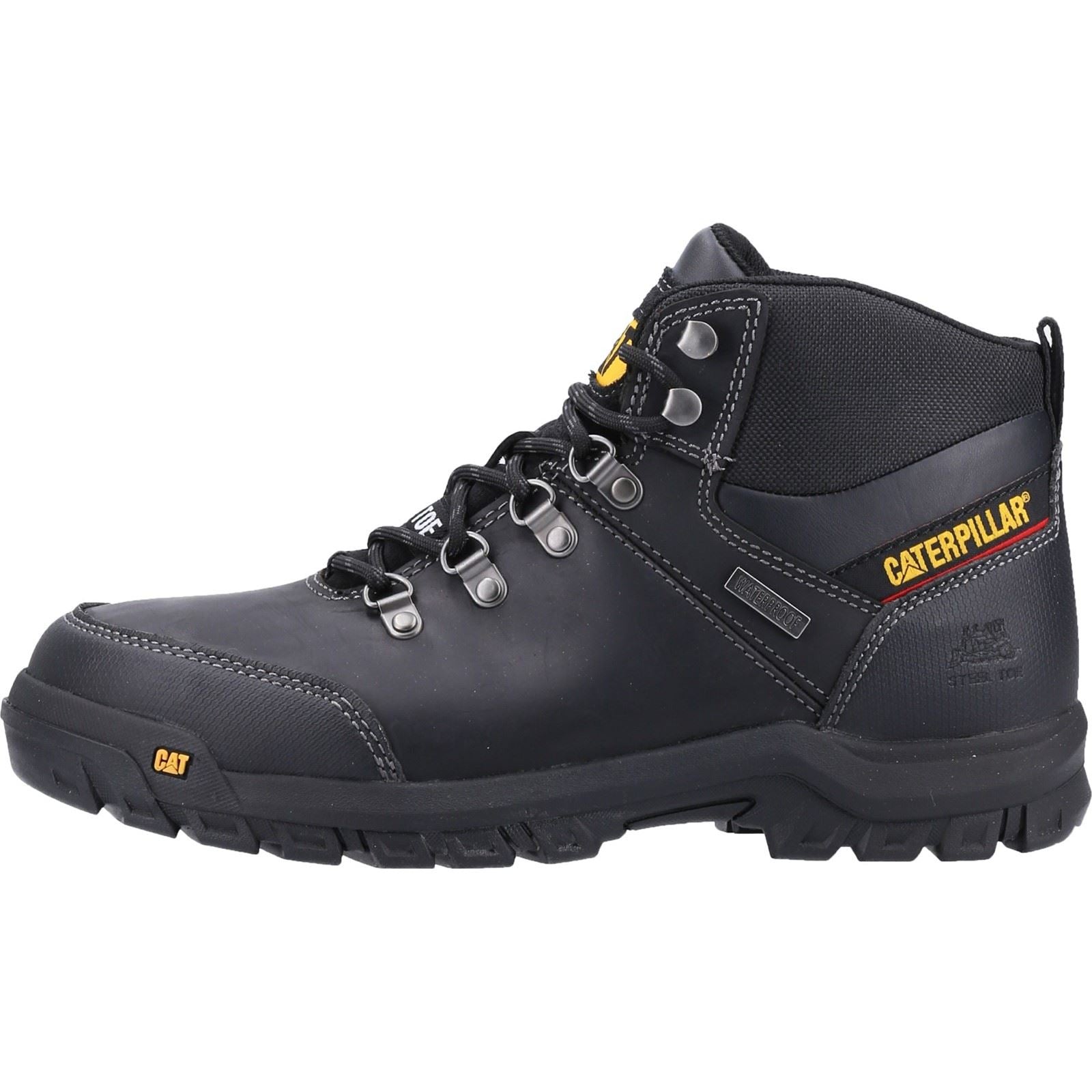 Caterpillar Bottes De Sécurité Noires En Cuir Framework