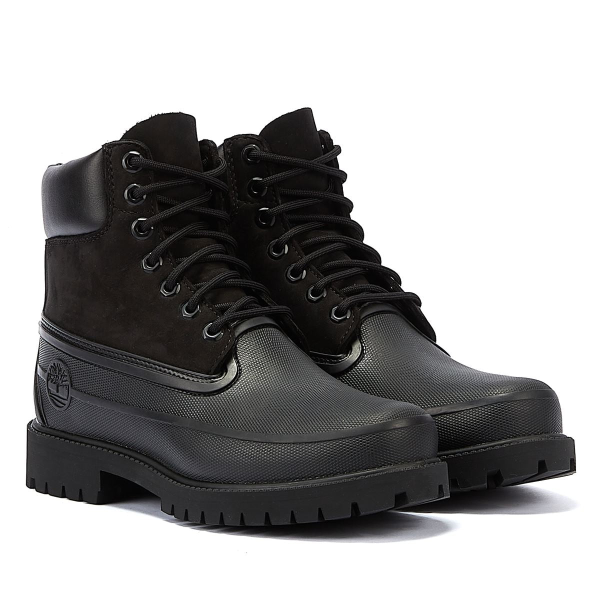 Timberland 6 Inch Rubber Bottes noires pour hommes