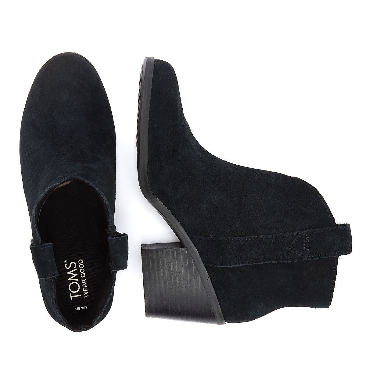 TOMS Bottes Noires En Daim Constance Pour Femme