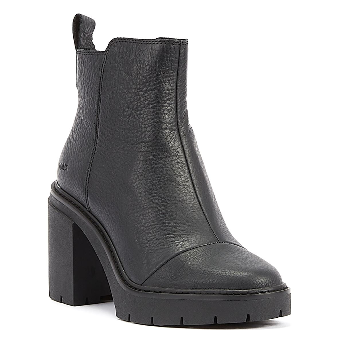 TOMS Bottes Noires En Cuir Pour Femme Rya