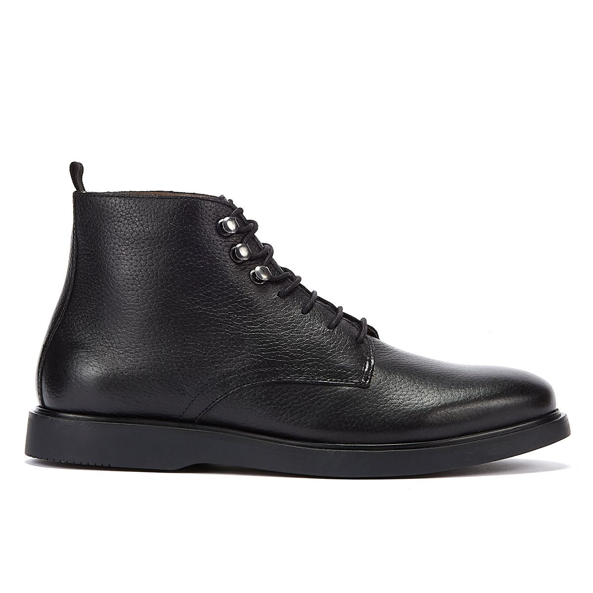 Hudson Bottes Noires Pour Hommes En Dentelle De Bataille En Cuir